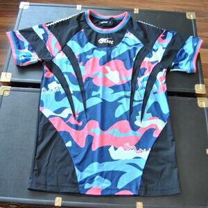 Pink Dolphin Small Black w/ Multi-Color Sleeve Jersey